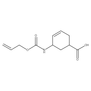 rac-(1R,5S)-5-{[(prop-2-en-1-yloxy)carbonyl]amino}cyclohex-3-ene-1-carboxylic acid Structure
