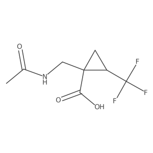 rac-(1R,2R)-1-(acetamidomethyl)-2-(trifluoromethyl)cyclopropane-1-carboxylic acid Structure