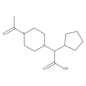 2-(4-Acetylpiperazin-1-yl)-2-cyclopentylacetic acid Structure