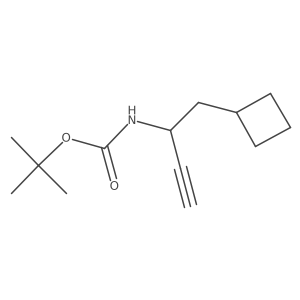 tert-butyl N-(1-cyclobutylbut-3-yn-2-yl)carbamate结构式