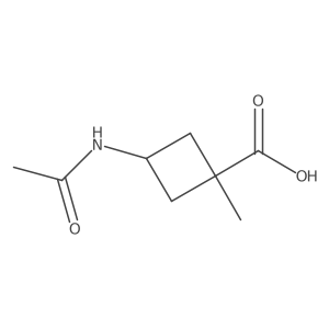 3-Acetamido-1-methylcyclobutane-1-carboxylic acid Structure
