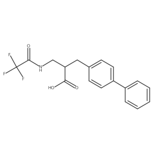 2-({[1,1'-Biphenyl]-4-yl}methyl)-3-(2,2,2-trifluoroacetamido)propanoic acid结构式
