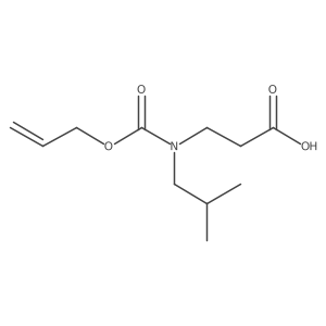 3-[(2-Methylpropyl)[(prop-2-en-1-yloxy)carbonyl]amino]propanoic acid结构式