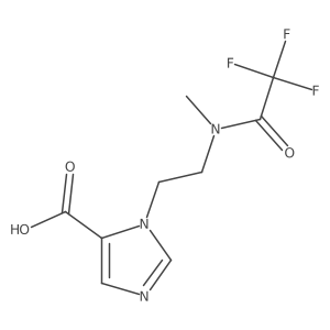 1-[2-(2,2,2-trifluoro-N-methylacetamido)ethyl]-1H-imidazole-5-carboxylic acid结构式