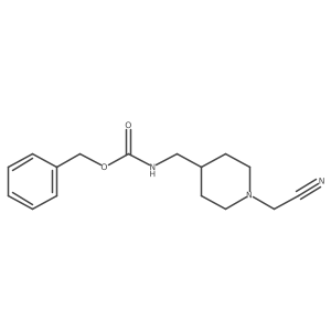 benzyl N-{[1-(cyanomethyl)piperidin-4-yl]methyl}carbamate结构式