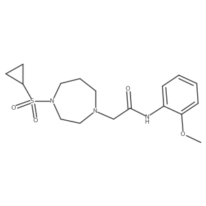 2-[4-(cyclopropanesulfonyl)-1,4-diazepan-1-yl]-N-(2-methoxyphenyl)acetamide Structure
