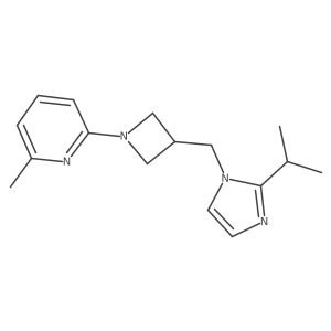 2-methyl-6-(3-{[2-(propan-2-yl)-1H-imidazol-1-yl]methyl}azetidin-1-yl)pyridine结构式