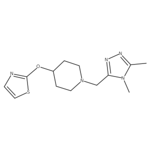 1-[(4,5-dimethyl-4H-1,2,4-triazol-3-yl)methyl]-4-(1,3-thiazol-2-yloxy)piperidine结构式