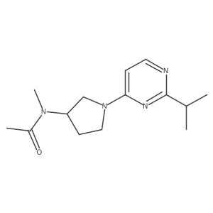 N-methyl-N-{1-[2-(propan-2-yl)pyrimidin-4-yl]pyrrolidin-3-yl}acetamide结构式