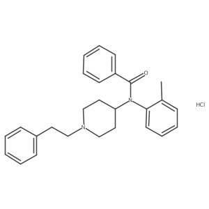 N-(1-phenethylpiperidin-4-yl)-N-(o-tolyl)benzamide,monohydrochloride结构式