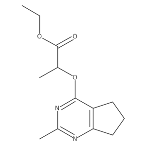ethyl 2-({2-methyl-5H,6H,7H-cyclopenta[d]pyrimidin-4-yl}oxy)propanoate Structure