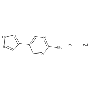 5-(1H-pyrazol-4-yl)pyrimidin-2-amine dihydrochloride Structure
