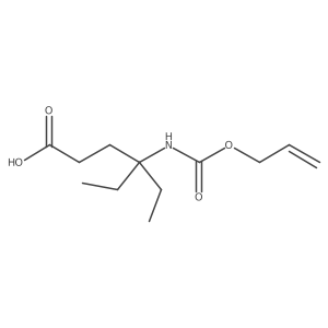 4-Ethyl-4-{[(prop-2-en-1-yloxy)carbonyl]amino}hexanoic acid Structure