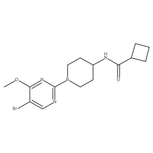 N-[1-(5-bromo-4-methoxypyrimidin-2-yl)piperidin-4-yl]cyclobutanecarboxamide结构式