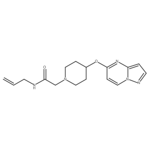 N-(prop-2-en-1-yl)-2-(4-{pyrazolo[1,5-a]pyrimidin-5-yloxy}piperidin-1-yl)acetamide Structure