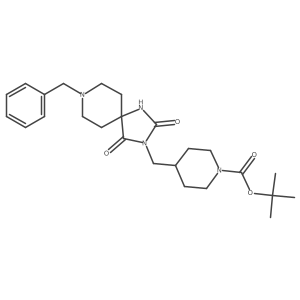 Tert-butyl 4-((8-benzyl-2,4-dioxo-1,3,8-triazaspiro[4.5]decan-3-yl)methyl)piperidine-1-carboxylate Structure