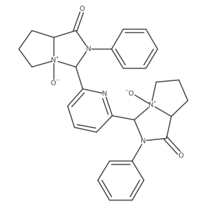 (3S,3'S,4R,4'R,7aS,7a'S)-3,3'-(Pyridine-2,6-diyl)bis(1-oxo-2-phenyloctahydropyrrolo[1,2-c]imidazole 4-oxide)结构式