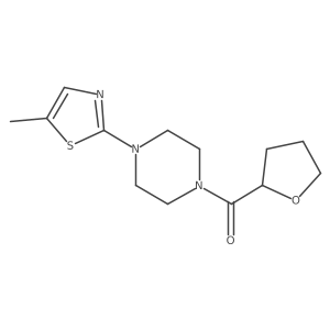 1-(5-Methyl-1,3-thiazol-2-yl)-4-(oxolane-2-carbonyl)piperazine结构式