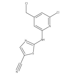 2-{[6-Chloro-4-(chloromethyl)pyridin-2-yl]amino}-1,3-thiazole-5-carbonitrile Structure