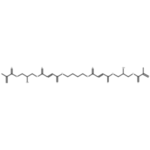 2,2'-Dihydroxy-3,3'-[butane-1,4-diylbis(oxymaleoyloxy)]dipropyl dimethacrylate Structure