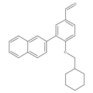 4-Cyclohexylmethyloxy-3-(naphthalen-2-yl)benzaldehyde结构式