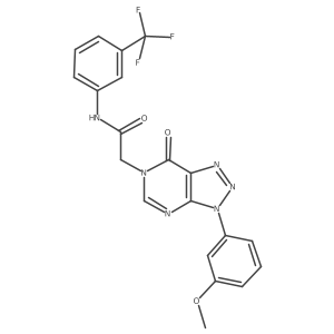 2-(3-(3-methoxyphenyl)-7-oxo-3H-[1,2,3]triazolo[4,5-d]pyrimidin-6(7H)-yl)-N-(3-(trifluoromethyl)phenyl)acetamide Structure