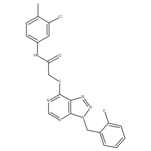 N-(3-chloro-4-methylphenyl)-2-((3-(2-fluorobenzyl)-3H-[1,2,3]triazolo[4,5-d]pyrimidin-7-yl)thio)acetamide Structure