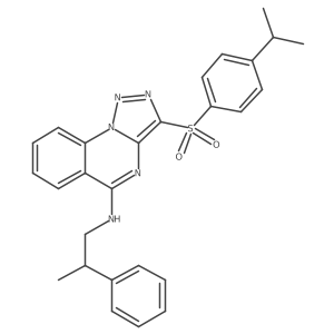 3-[(4-isopropylphenyl)sulfonyl]-N-(2-phenylpropyl)[1,2,3]triazolo[1,5-a]quinazolin-5-amine结构式