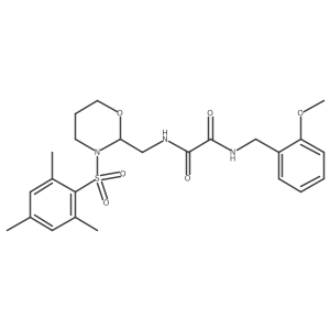 N1-((3-(mesitylsulfonyl)-1,3-oxazinan-2-yl)methyl)-N2-(2-methoxybenzyl)oxalamide Structure