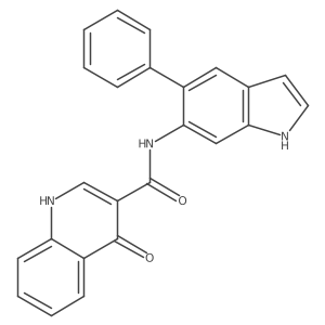 4-oxo-N-(5-phenyl-1H-indol-6-yl)-1H-quinoline-3-carboxamide结构式