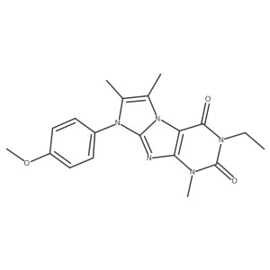 2-Ethyl-6-(4-methoxyphenyl)-4,7,8-trimethylpurino[7,8-a]imidazole-1,3-dione Structure