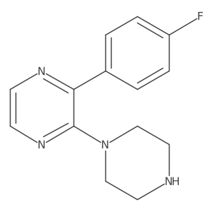 2-(4-Fluorophenyl)-3-(piperazin-1-yl)pyrazine Structure