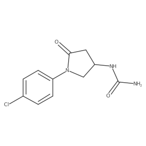 1-(1-(4-Chlorophenyl)-5-oxopyrrolidin-3-yl)urea结构式