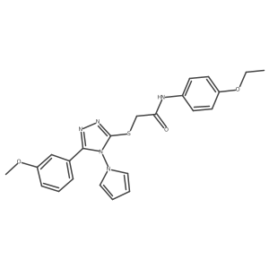 N-(4-ethoxyphenyl)-2-{[5-(3-methoxyphenyl)-4-(1H-pyrrol-1-yl)-4H-1,2,4-triazol-3-yl]sulfanyl}acetamide结构式