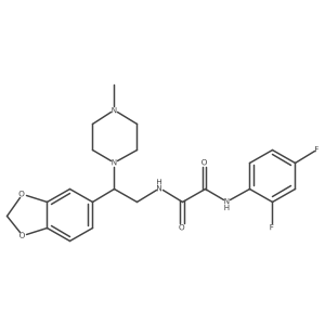 N-[2-(2H-1,3-benzodioxol-5-yl)-2-(4-methylpiperazin-1-yl)ethyl]-N'-(2,4-difluorophenyl)ethanediamide结构式