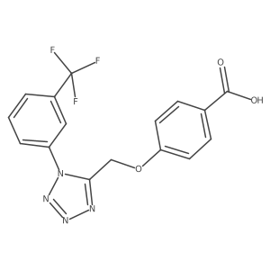 4-({1-[3-(trifluoromethyl)phenyl]-1H-tetrazol-5-yl}methoxy)benzoic acid结构式