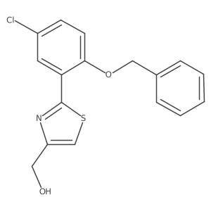 (2-{5-Chloro-2-[(phenylmethyl)oxy]phenyl}-1,3-thiazol-4-yl)methanol Structure