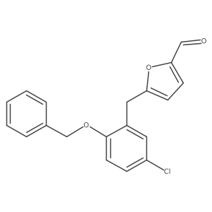 5-({5-Chloro-2-[(phenylmethyl)oxy]phenyl}methyl)-2-furancarbaldehyde结构式