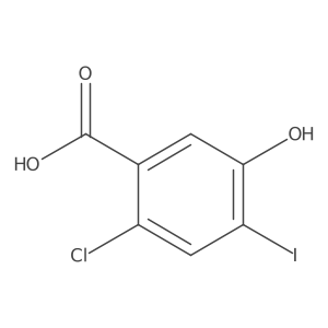 2-Chloro-5-hydroxy-4-iodobenzoic acid Structure