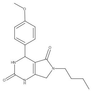 6-butyl-4-(4-methoxyphenyl)-3,4,6,7-tetrahydro-1H-pyrrolo[3,4-d]pyrimidine-2,5-dione Structure