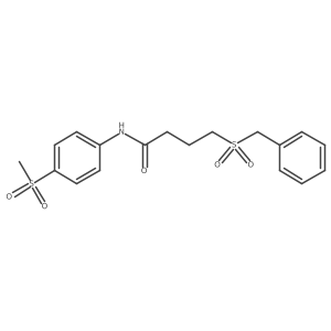 4-(benzylsulfonyl)-N-(4-(methylsulfonyl)phenyl)butanamide结构式