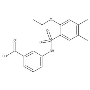 3-{[(2-Ethoxy-4,5-dimethylphenyl)sulfonyl]amino}benzoic acid Structure