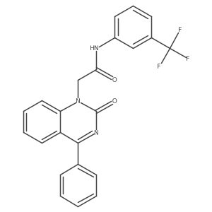2-(2-oxo-4-phenyl-quinazolin-1-yl)-N-[3-(trifluoromethyl)phenyl]acetamide Structure