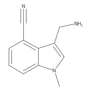 3-(Aminomethyl)-1-methyl-1H-indole-4-carbonitrile Structure