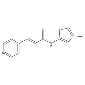 (E)-N-(4-methylthiazol-2-yl)-3-(pyridin-4-yl)acrylamide结构式