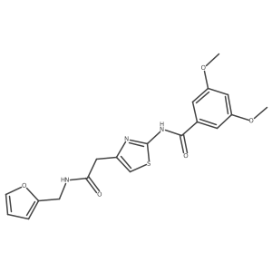 N-(4-(2-((furan-2-ylmethyl)amino)-2-oxoethyl)thiazol-2-yl)-3,5-dimethoxybenzamide结构式