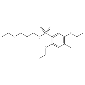 2,5-diethoxy-N-(3-ethoxypropyl)-4-methylbenzenesulfonamide Structure