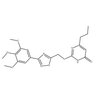 6-Propyl-2-({[3-(3,4,5-trimethoxyphenyl)-1,2,4-oxadiazol-5-YL]methyl}sulfanyl)pyrimidin-4-OL结构式