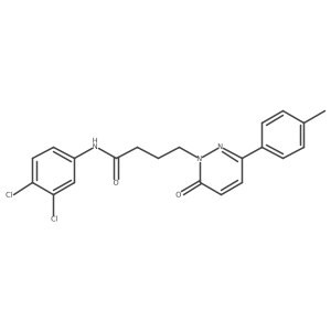 N-(3,4-dichlorophenyl)-4-(6-oxo-3-(p-tolyl)pyridazin-1(6H)-yl)butanamide结构式