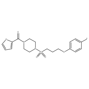 (4-((3-(4-Fluorophenoxy)propyl)sulfonyl)piperazin-1-yl)(furan-2-yl)methanone Structure